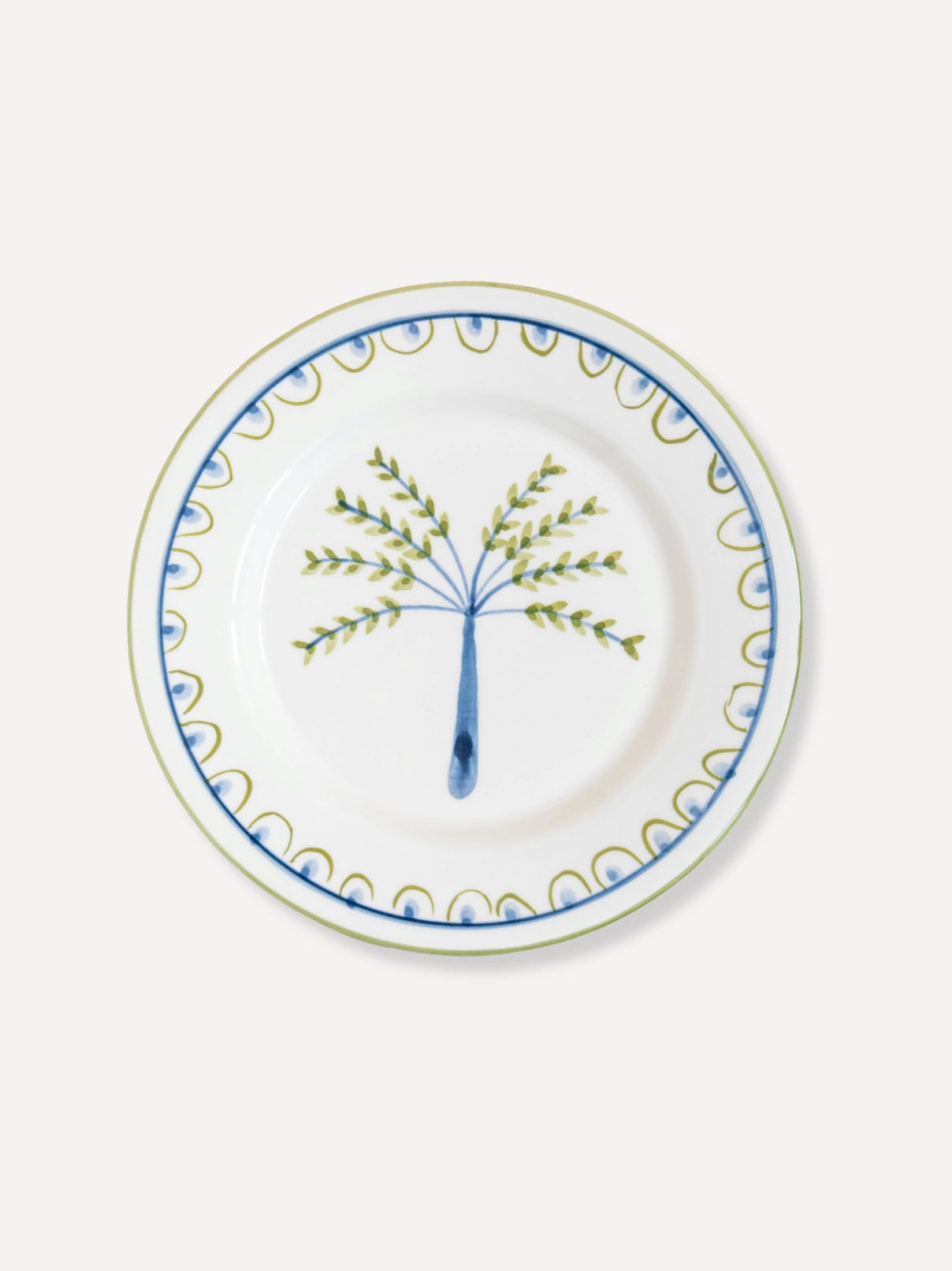 Coqueiro Hand-Painted Dessert Plate