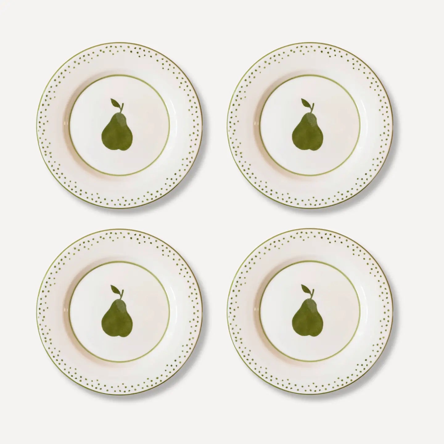 Pear Hand-Painted Dessert Plate