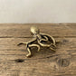 The Fluid Intellect: Miniature Brass Octopus Object