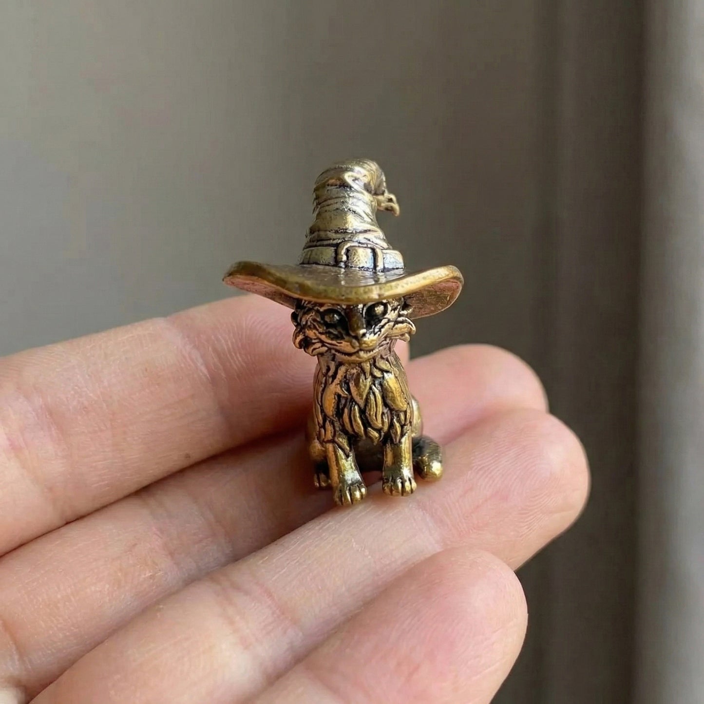 The Magic Cat - Miniature Brass Object