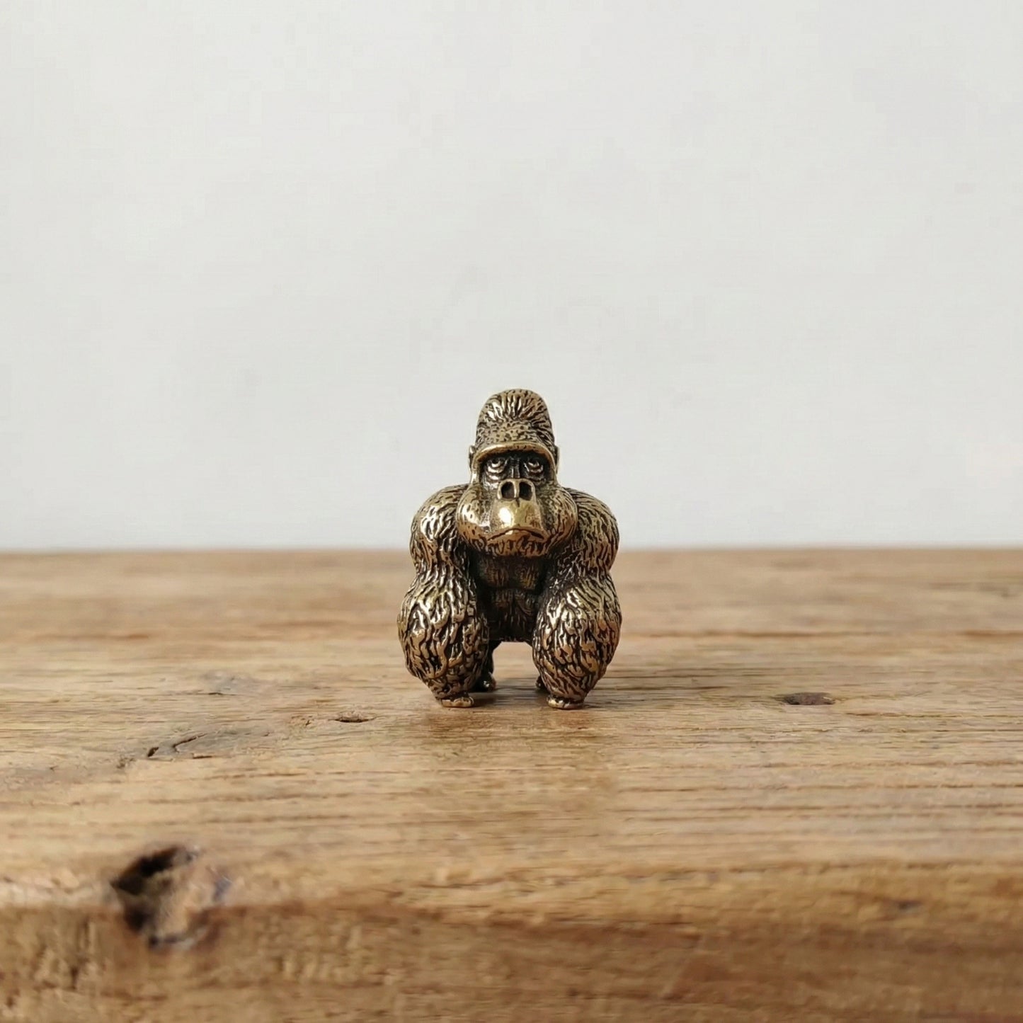 The Thoughtful Guardian - Brass Orangutan Desktop Ornament