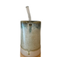 Ceramic Cup with Glass Straw