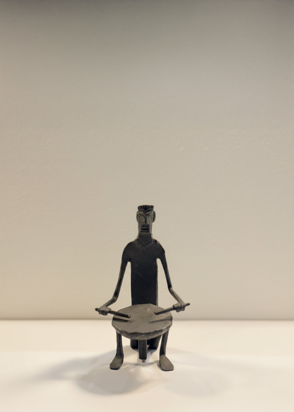 Wrought Iron Drummer Figurine