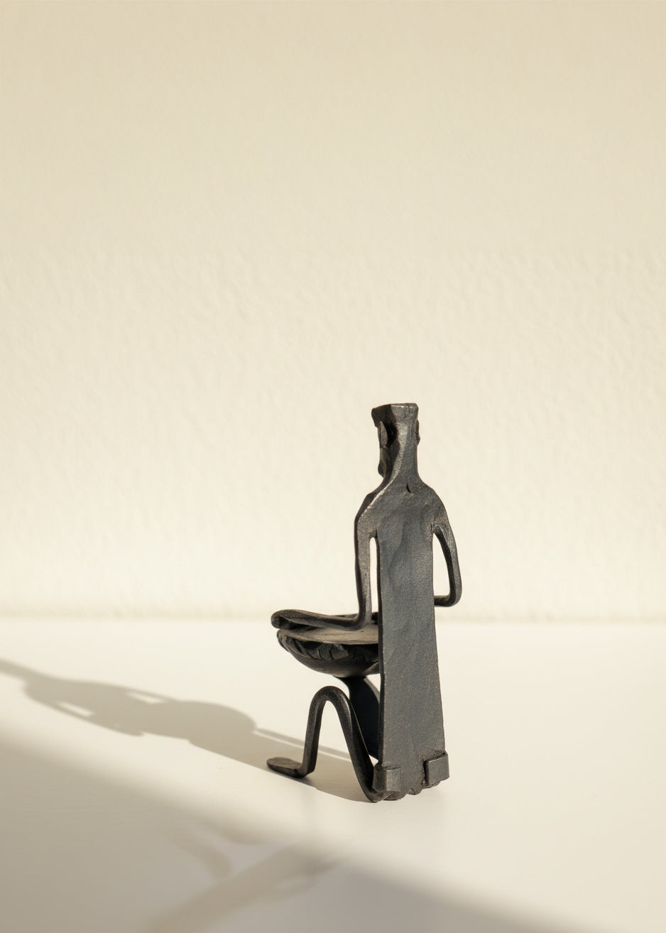 Wrought Iron Drummer Figurine