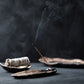 Stoneware incense holder with bronze volcanic glaze – Willage artisan object
