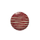 Hand-painted red striped earthenware breakfast plate, hand-shaped and hand-painted by Club Bonheur in Belgium, from WILLAGE