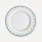 Coconut dinner plate shown with matching Coqueiro dessert plate, hand-painted ceramic tableware from Portugal