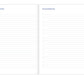 Inside spread of a reading journal with prompts for quick description, favorite quote, what I enjoyed, passages to remember with page numbers, rating out of ten