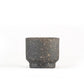 Large and small unglazed Iga ware stoneware cups side by side, showing the two sizes and their dark bronze-flecked surfaces