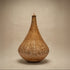 The Knup Ancestral Lampshade in teardrop form showing dense hand-woven bamboo lattice pattern, made by Khasi weavers in Meghalaya India, from WILLAGE