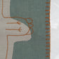 Handwoven edge detail of GOTS-certified organic linen baby blanket, showing stitching and plant-dyed fabric