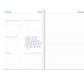 Open journal showing a guided reflection spread on presence, with a 1-to-10 rating scale, writing prompts, a printed quotation and a full lined page
