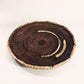 Vintage Zambian Makenge basket showing Makenge bush root dye pattern, traditional Mbunda craft