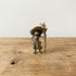 The Quiet Alchemist miniature brass wizard frog figurine standing with staff and hat, solid brass with aged patina, from WILLAGE Tiny Objects 