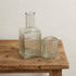 Ruffle glass bedside carafe and tumbler set showing undulating ribbed texture on clear handblown glass, handcrafted in India, from WILLAGE