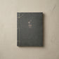 Walt Whitman Inspiration Journal in charcoal recycled cotton with copper foil stars and Japanese stab binding