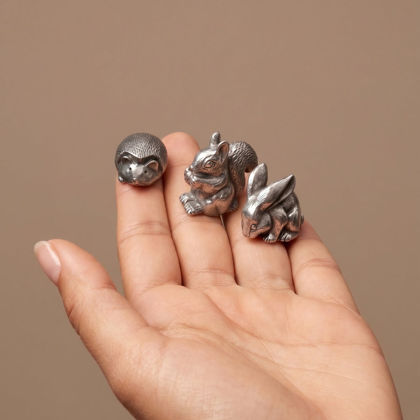 Forest Animals Solid Pewter 