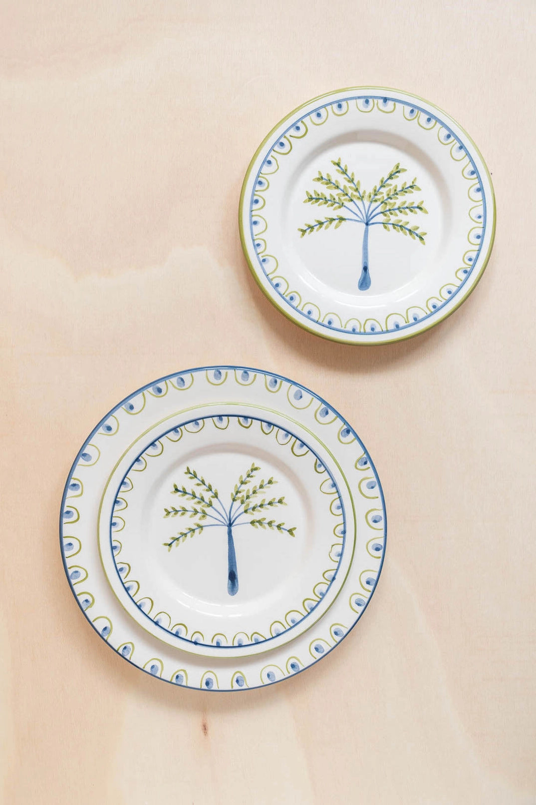 Coqueiro Hand-Painted Dessert Plate