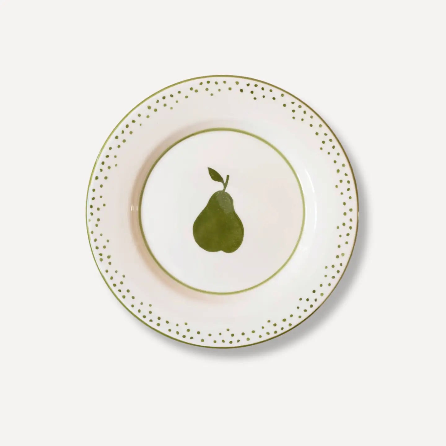 Pear Hand-Painted Dessert Plate