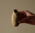 Hand-built bud vase by Conrad & Dina in Canada, raw clay sculpture