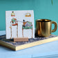 Two friends having a Chit-Chat - Decorative Ceramic Tile