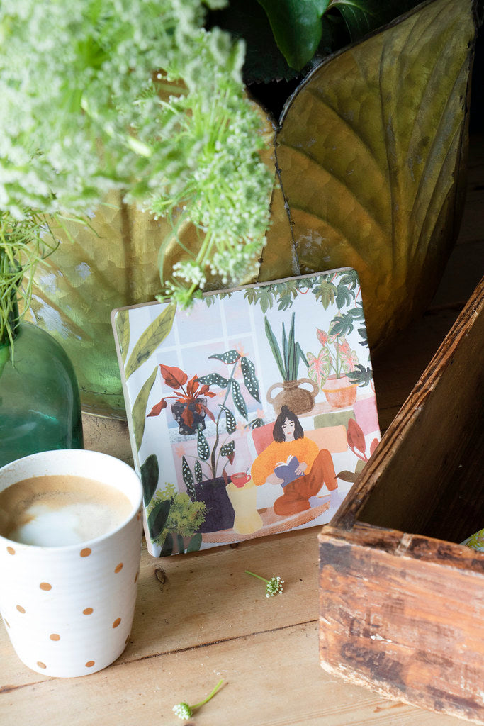 At Ease Reading Nook Tile - -  Decorative Ceramic Tile