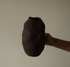 Hand-built clay vessel by Conrad & Dina, raw ceramic sculpture from Canada