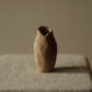 Minimalist clay bud vase handmade from natural materials