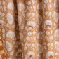 Close-up texture of Marigold European linen quilt showing hand-block printed checkerboard weave and natural fiber detail